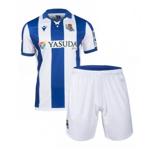 Real Sociedad Dětské Domácí dres komplet 2024-25 Krátký Rukáv (+ trenýrky)